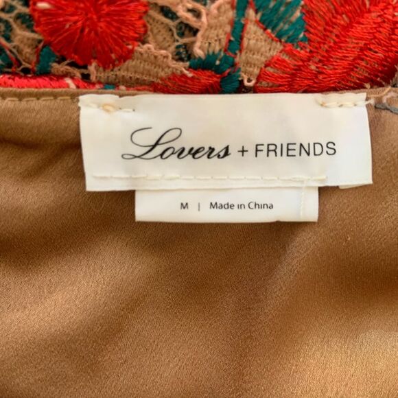 Lovers + Friends Under The Stars Midi Dress Rose Lace M - Picture 9 of 12